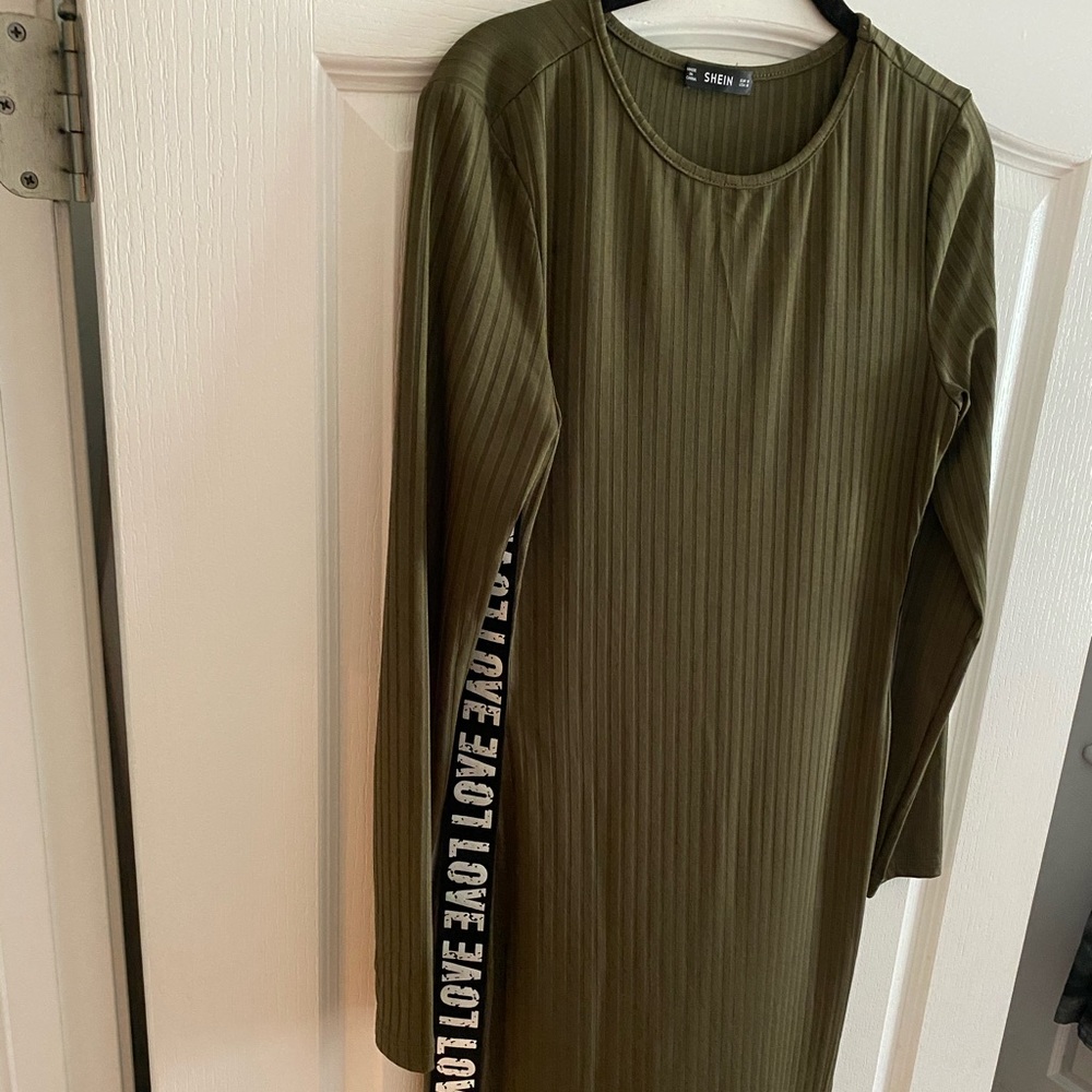 Long Sleeve Olive Dress